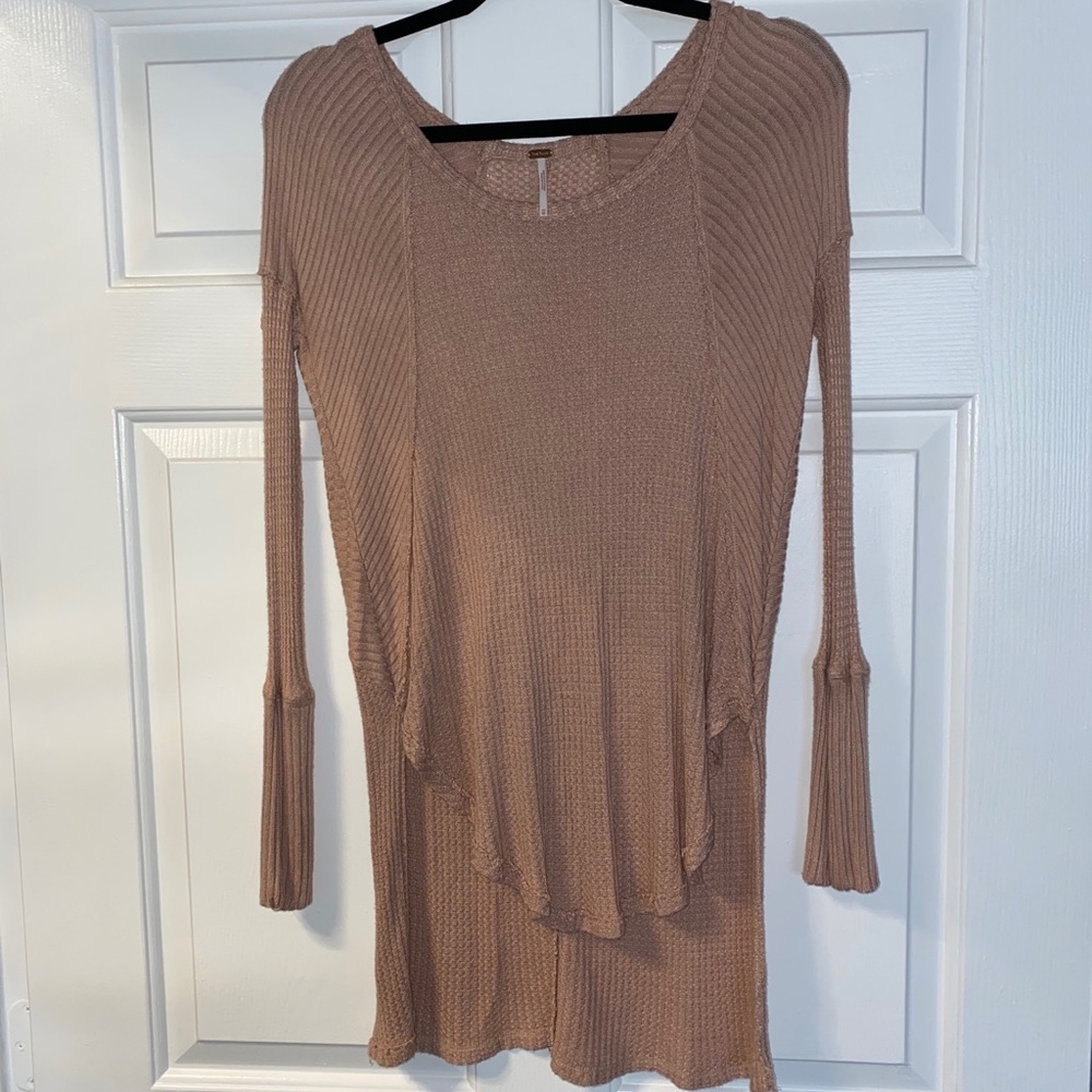 Waffle Knit Long Sleeve Top